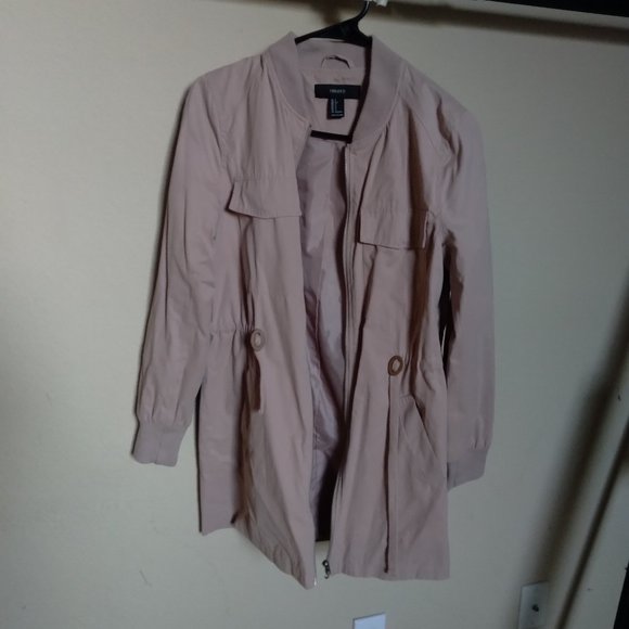 Forever 21 Light Dusty Pink Parka/Anorak Jacket Size Small - Picture 1 of 3